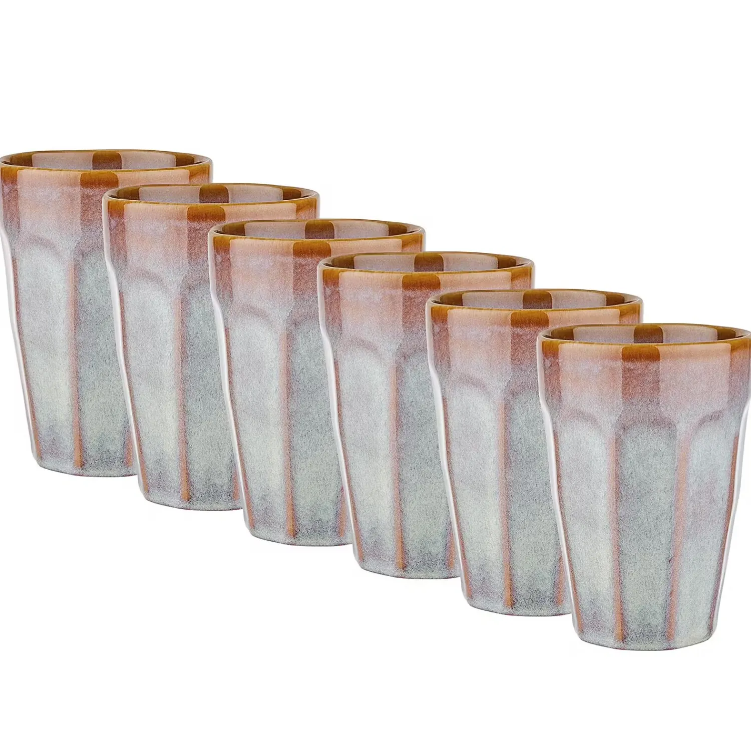 Butlers Tassen & Becher-BERGAMO Latte Macchiato Tasse 6er-Set