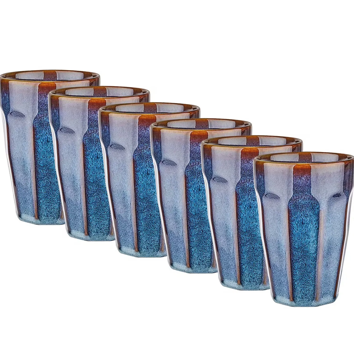 Butlers Tassen & Becher-BERGAMO Latte Macchiato Tasse 6er-Set