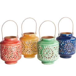 Butlers Laternen|Kerzenhalter & Kerzenständer-BLUE MAROCCO Laterne 4er-Set