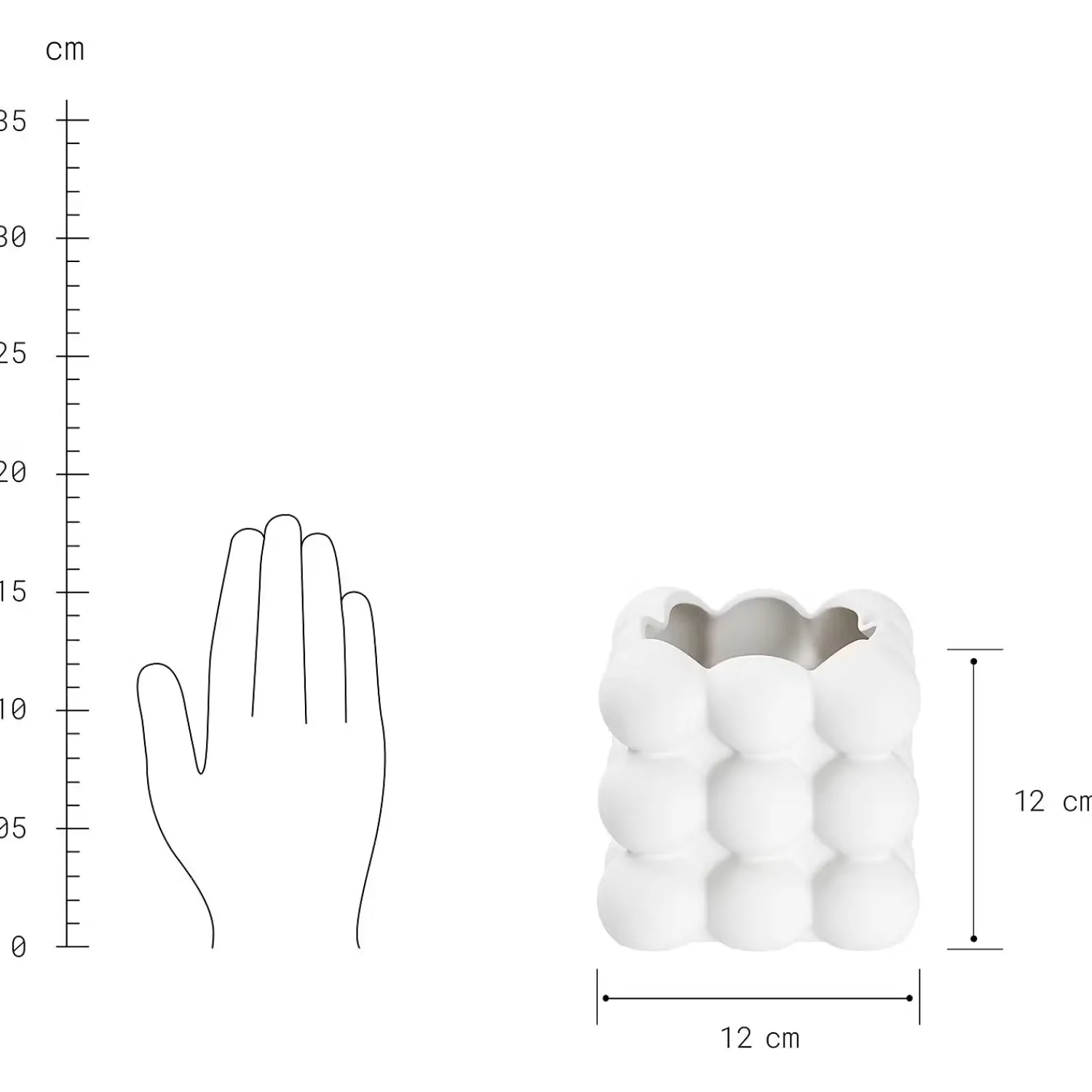 Butlers Blumentöpfe & Übertöpfe-BUBBLE Blumentopf 4er-Set
