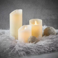 Butlers Kerzen-GLOWING FLAME LED Kerzen-Set 3-tlg.