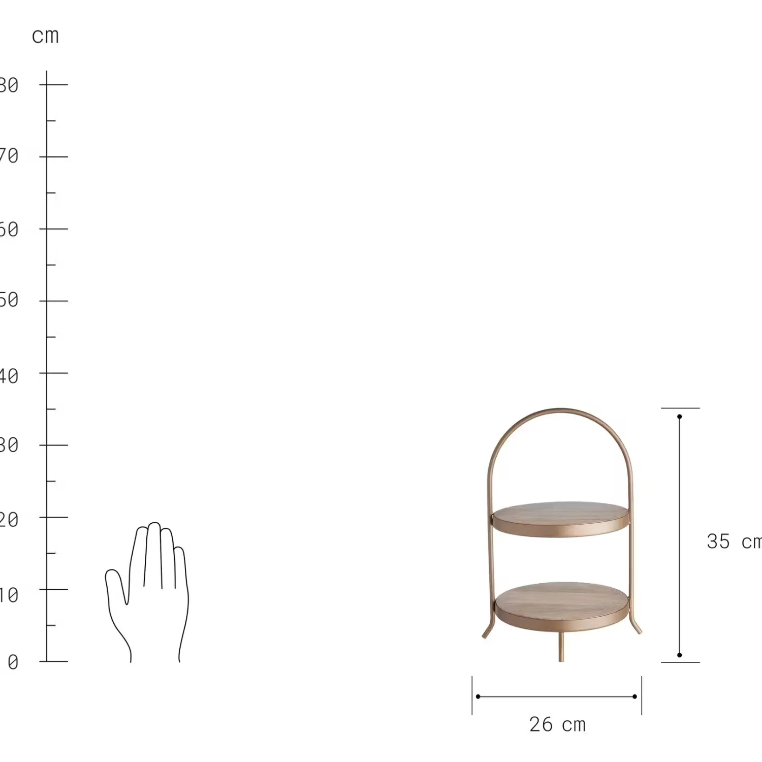 Butlers Servierplatten & Etageren-KATE Etagere 2-stufig