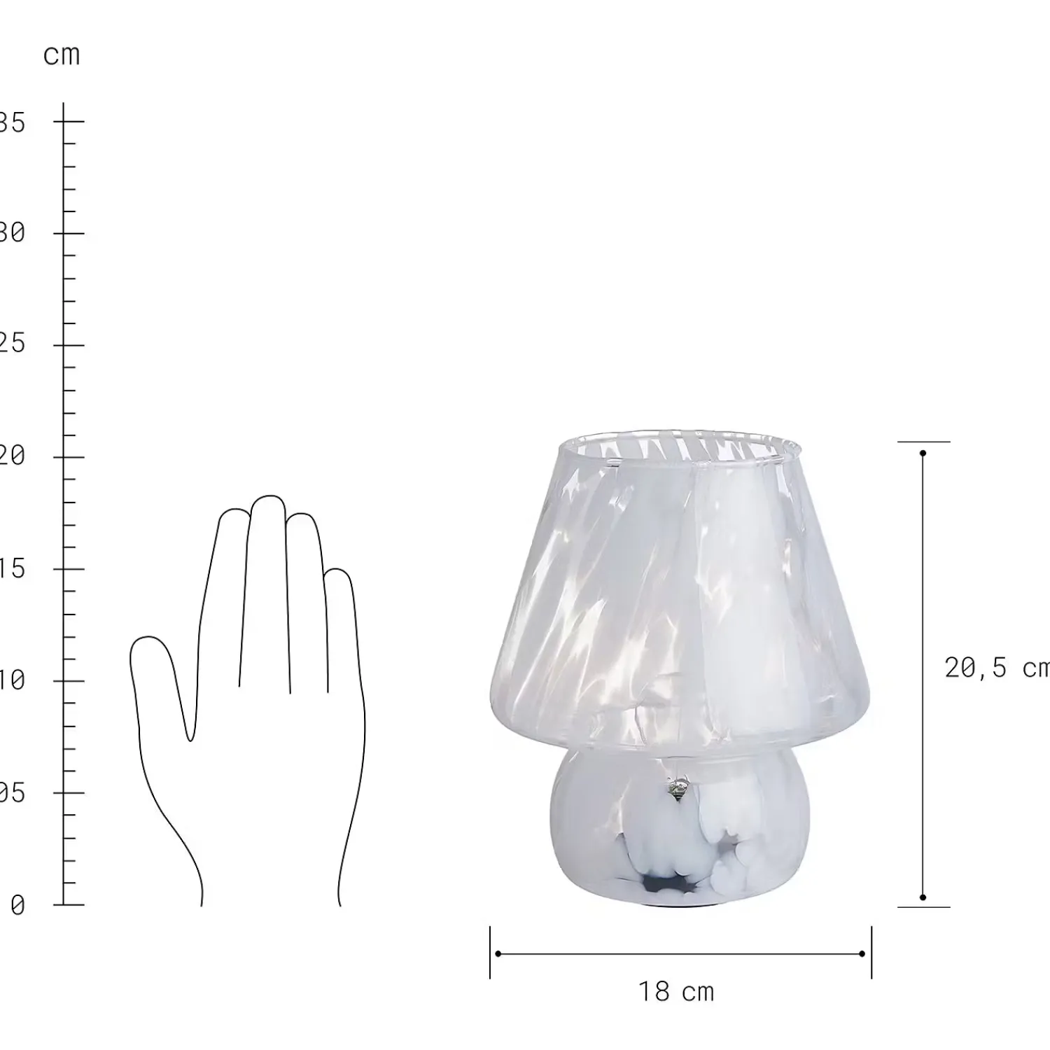 Butlers Tischlampen-MISS MARBLE LED-Leuchte