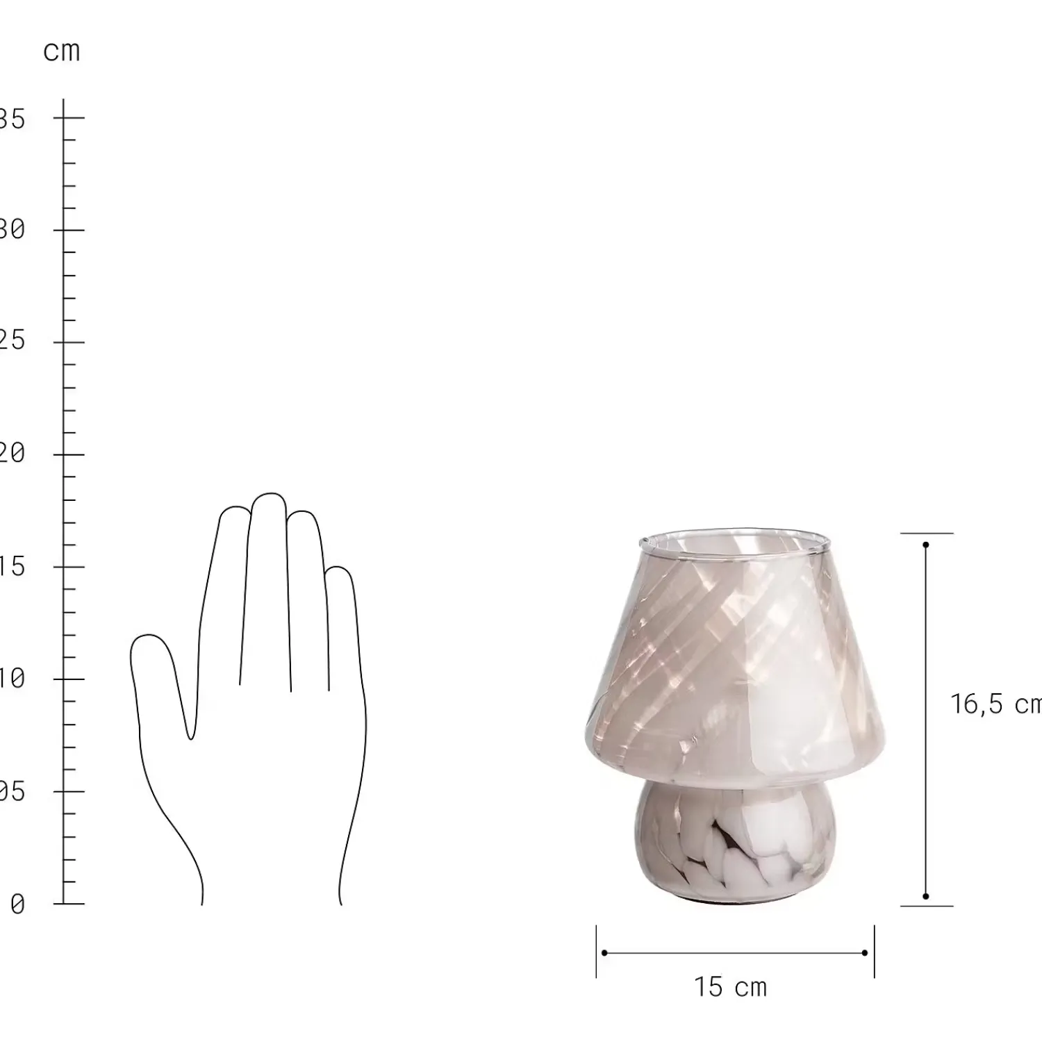 Butlers Tischlampen-MISS MARBLE LED-Leuchte