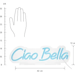 Butlers Tischlampen-NEON VIBES LED-Leuchte Ciao Bella