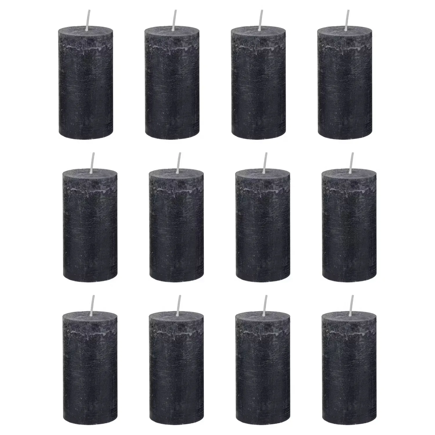 Butlers Kerzen-RUSTIC Stumpenkerze 12er-Set