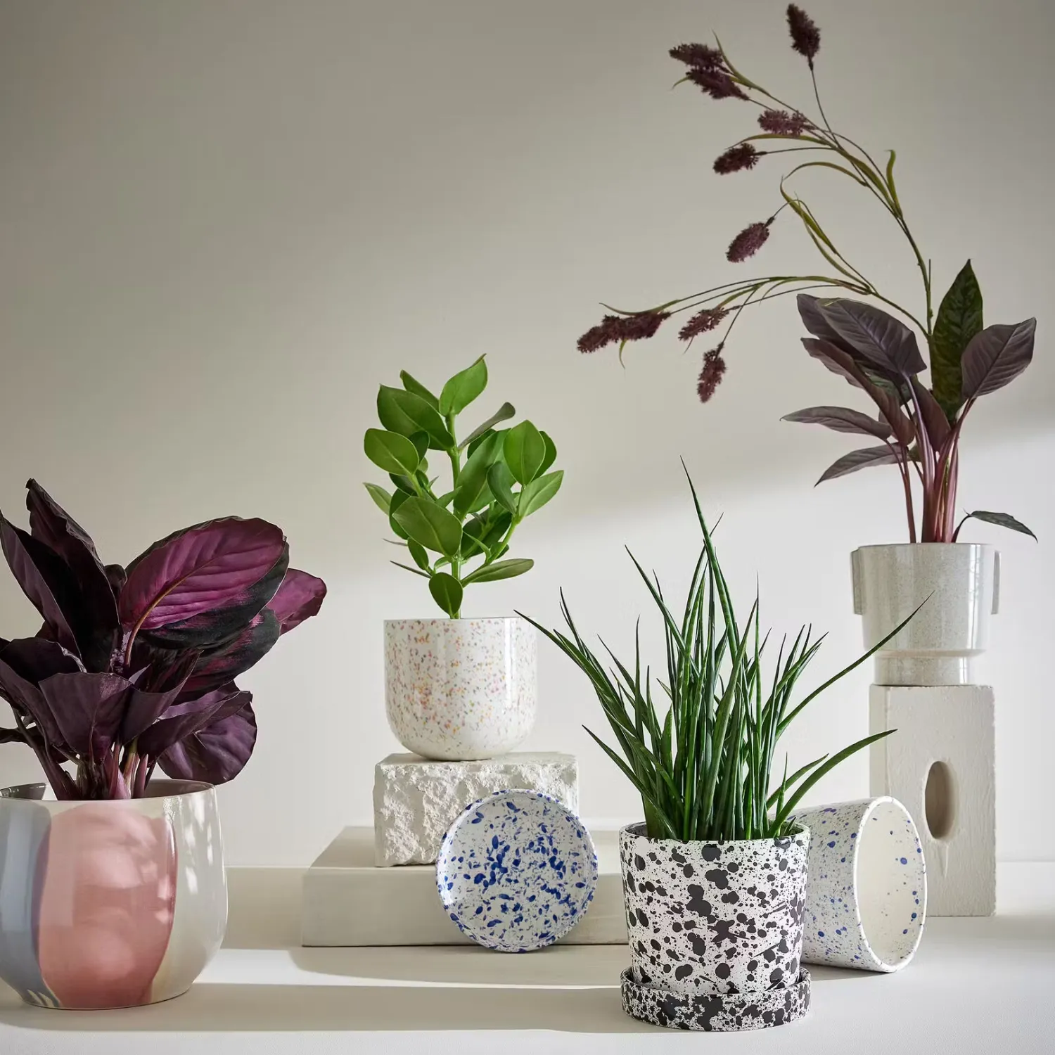 Butlers Blumentöpfe & Übertöpfe-SPLASH Blumenübertopf mit Teller