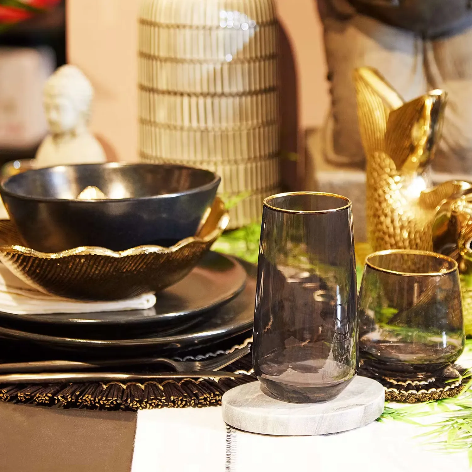 Butlers Cocktailgläser-TOUCH OF GOLD Longdrinkglas 6er-Set