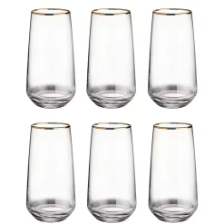 Butlers Cocktailgläser-TOUCH OF GOLD Longdrinkglas 6er-Set
