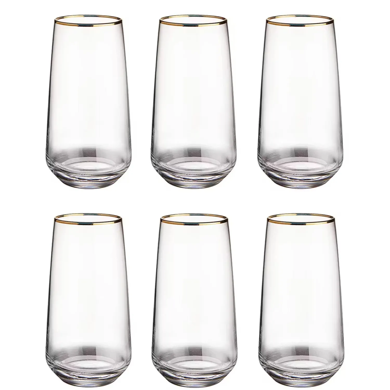 Butlers Cocktailgläser-TOUCH OF GOLD Longdrinkglas 6er-Set