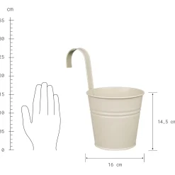 Butlers Blumentöpfe & Übertöpfe-ZINC Hängetopf 6er-Set